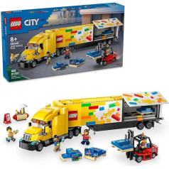 Lego City Delivery Truck (60440) Playset for Children Aged 8+ with a Truck with Large Trailer Palettes of Playsets, a Working Toy Forklift and a Hot Dog Stand