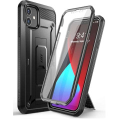 SUPCASE Outdoor Case for iPhone 12 Mini (5.4 Inch) Mobile Phone Case 360 Degree Case Bumper Protective Cover [Unicorn Beetle Pro] with Screen Protector 2020, Black