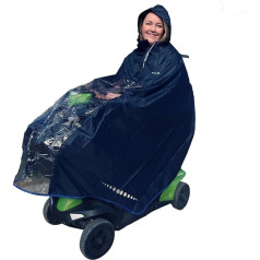 GOTITA - Waterproof Poncho for Electric Wheelchair/Scooter - Wheelchair Coat - Rain Cape for Electric Wheelchair - Italian Design - Size Electric/Scooter L