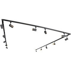 QAZQA - Modern 1-Phase Rail System Complete Set I Spotlight I Ceiling Spotlight I Ceiling Spotlight I Spotlight with 14 Spotlights I Ceiling Spotlight I Ceiling Spotlight I Spotlight I Lamp I Light