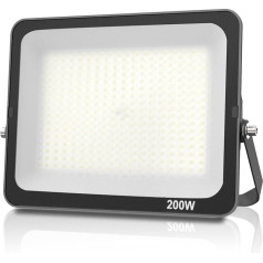 JBdusn Faretto LED da Esterno 200 W, Super Illuminoso Faro LED Impermeable IP66 Faretti LED Esterno, Illuminazione da parete per esterni per giardino, patio, garage, ingresso