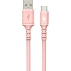 Kabeļa usb-usb c 1m silikona rozā krāsā