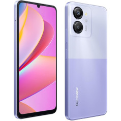 Blackview Color 8 Smartphone Without Contract, 16GB + 128GB, 6.75 Inch FHD+ 90Hz, 50MP + 8MP Camera, 6000mAh Battery, Three Card Slots, Android 13 Mobile Phone, Smart-K Box Speaker, GPS Purple