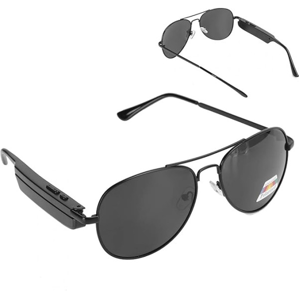 Goshyda Intelligent Bluetooth Sunglasses, Portable Foldable Wireless Audio Outdoor Headphones Glasses, Support Call Function, Support Music