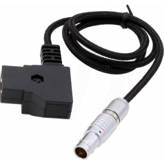 HangTon Flexible Braided D-Tap to 0B 2 Pin Power Cord for Teradek Bolt Bond, Transvideo SmallHD 703 Monitor, Zacuto Viewfinder, Z CAM E2 F6 S6 Camera and EVF (90)