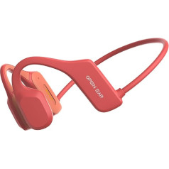 Bone Sound Headphones Wireless Bluetooth Bone Conduction Headphones Open Ear Headphones Bluetooth Sport Waterproof Wireless Headphones Bone Sound Bluetooth for Jogging Running Cycling Gym Red