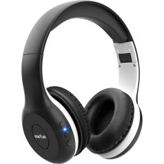 EarFun Children's Bluetooth Headphones, 85/94 dB Volume Control, HiFi Sound, HD Microphone, 40 Hours Battery, Foldable, Adjustable, Wireless Bluetooth Headphones for School, Travel, PC, Black