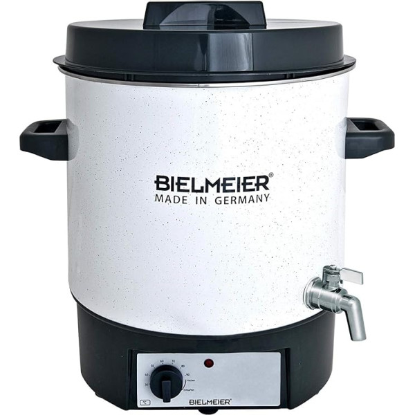 BIELMEIER BHG480.2 Automatic Preserving Machine Preserving Mulled Wine 1800 W 27 Litres Enamel Outlet Tap Stainless Steel 3/8 Inch Made in Germany