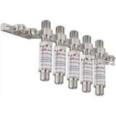 DUR-line DEB5 Earth Block Set Grounding Block + 5x Surge Protection