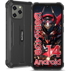 Blackview BV5300Pro Rugged Smartphone Android 14, 12GB + 64GB/2TB, 6580mAh Battery, 6.1 Inch HD+ Display, 3 Card Slots, 13MP Waterproof Camera, P68 & IP69K Outdoor Phones, 4G Dual SIM