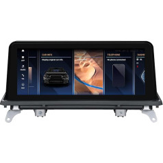 Koason 1920HD 10.25 Inch Android 12 Screen Monitor Display Upgrade Multimedia Player GPS Navigation for BMW X5 X6 X5M X6M E70 E71 (CIC)