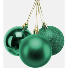 Christmas Baubles Shatterproof Emerald Green Christmas Tree Baubles Baubles Ornaments Balls Christmas Decorations Christmas Decorations Christmas Decoration Shiny Matte Glitter 10cm Pack of 3