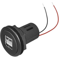 ProCar 67321000 USB Double Socket 12VDC / 24VDC 5000mA Integrated Voltage Converter