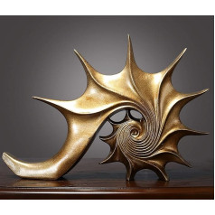 YUDIZWS Shell Sculpture Decoration Living Room Modern Resin Abstract Art Statue Desk Decorations for Home & Office, 40.5 x 28 x 5.5 cm