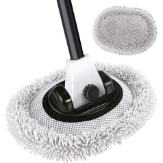 yybng Car Wash Brush, Car Wash Brush with Extendable Handle, Car Brushes for Washing, Car Wash Mop with 3-Piece Telescopic Rod, for Car, RV, Trucks, Caravan, Motorhome