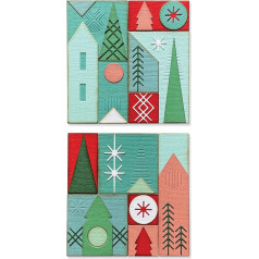 Sizzix Thinlits Cutting Dies Set, 27 Pack Holiday Blocks by Tim Holtz | 666335 | Wafer-Thin Metal Cutting Dies for Scrapbooking, Embossing, Journaling, Plastic Paper, Silver, One Size