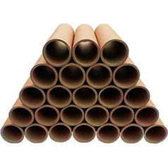 Elix Craft Rolls 10-25 cm Round Cardboard Rolls Sleeves Cardboard Tubes Craft Tubes Paper Rolls Brown Packaging Decorating Model Making Creative Crafts (20 cm / 25 Pieces)