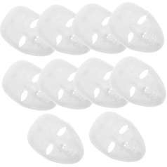 GREENADSCAPE 10St Leere Maske weiße Bastelmasken bemalbare Maske Leere handbemalte Maske Karneval-Maske Weiße DIY-Maske Halloween Maske Masken für Karneval Leere DIY-Maske DIY-Maskenmaterial pp