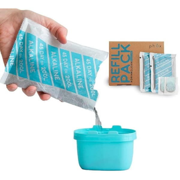 Phox Compatible - Eco Refillable and Reusable Filter Cartridge Compatible with Maxtra and Maxtra+ (Alkaline)