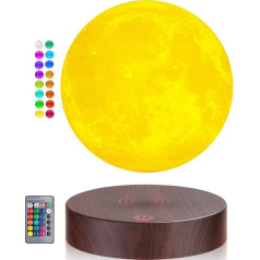 Floating Moon Lamp, Magnetic Floating LED Moonlight, Rotating 3D Moon Lamps, Rotating Night Lights, Creative Gifts for Friends, Room Decoration, Office Desk Toys (16 Colors)