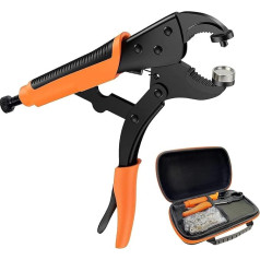 Push Button Tool Set with Adjustable Setter, Snap Tool for Boat Covers with 60 Sets Normal Buckles, 20 Sets Screw Buckles for Clothes, Crafts, Sewing, Leather Buttons