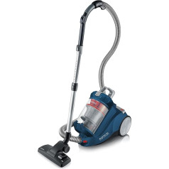 Severin My 7119 Bagless Multi-Cyclone Floor Vacuum Cleaner, Adjustable Suction Power, Includes Upholstery Nozzle, Parquet Nozzle and Turbo Brush, S 'Special CarPET & Carpets Nonstop, Blue/Red