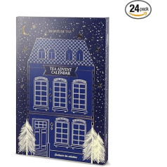 Beckys Tea Advent Calendar with 24 Tea Bags of 1.5 g XL - Unique Selection such as Rooibo Tea with Peppermint, Black Tea with Forest Fruits, Green Tea with Hibiscus, a Tasteful Gift Idea