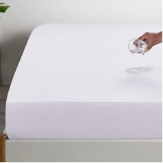 K&A® Waterproof Terry Mattress Protector, Soft Terry Mattress Topper, Hypoallergenic, Silent and Breathable, 40 cm Extra Deep Box, Fitted Sheet Style Mattress Cover, Super King 180 x 200 cm