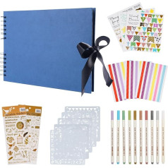 ASYOUWISH DIY photo album, creative hand-glued photo album pair, A4 photo album, scrapbook or recording of the memories album gift.