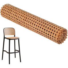 IGTOPS Viennese Wicker, Coffee Colour, Mould-Proof Rattan Webbing, Plastic Rattan Braid, Waterproof, Handmade Rattan, Crafts, Furniture Decoration, DIY Honeycomb Wicker Chair Braiding Tube (45 cm, 150