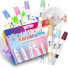 Ulikey Candle Colour Set of 24 Candle Pens 10 ml Each for Candles with Pearlescent and Bright Colours, Premium Candle Liner Candles Make Your Own Set for Painting, Decorating & Personalising