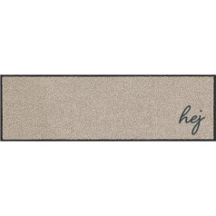 MOCAVI Hej Scandi Mat Floor Mat with Edge 30 x 100 cm Washable Beige Shoe Rug Long Narrow Shoes Take Off Decorative Entrance Area Indoor Outdoor Mat Front Door Boot Mat