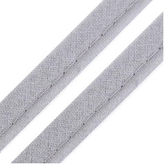 5 m Piping Tape Fabric Ribbon Sewing Edge Piping Cord for Sewing 10 mm Wide Choice of Colours Size: 10 mm Colour: Light Grey