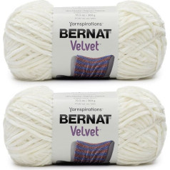 Bernat Velvet Cream Yarn - 2 Packs of 300g - Polyester - 5 Bulky - Knitting/Crochet