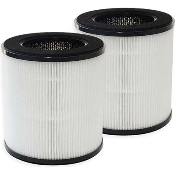 PUREBURG Replacement Filter Compatible with DIKI Air Purifier (DIKI-B-D02H), Nobebird B-D02M & Acekool B-D02F Air Purifier, Pack of 2 H13 HEPA