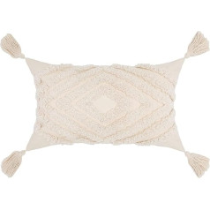 VanderHOME Bohemian Super Soft Cushion Cover Decorative Tufted Tassel Cushion Covers Cotton Soft Woven Striped Decorative Cushion Covers for Sofa Couch Bedroom Living Room 30 x 50 cm Diamond Grid