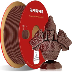 Reprapper Wood PLA, Wood Dual Color PLA Filament, 1.75mm, 3D Printer Filament with Real Wood Fiber, Dark Mahogany/Wahut, 1000g