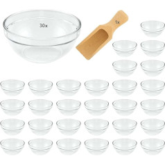 Viva Haushaltswaren Glass Bowls and Dip Bowls, Dessert Bowls, Tapas Bowls