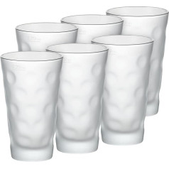 Premium Dubbe glass for shopping, set of 6, 0.5 l, satinised / matte, for enjoying Palatinate wine, spritzer or Riesling original Pfalz Dubbe glasses