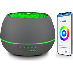 Smart Aroma Diffuser Compatible App and Alexa Control, 500 ml Fragrance Oil Humidifier Diffuser for Essential Oils, 7 Colour LEDs, Timer and Schedules, Waterless Auto-Off, Ultra Quiet