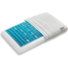 Technogel® Deluxe Orthopaedic Neck Support Pillow - Patented, Non-Toxic & Certified - HWS Gel Pillow for Back and Side Sleepers Including Pillowcase 66 x 40 x 09 cm
