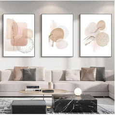 HMDKHI Modern Aesthetic Plant Pictures, Boho Decorative Pictures, Natural Landscape Poster, Abstract Art Deco Poster Set - No Frame (3 Pieces - 30 x 40 cm, Poster-02)