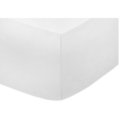 200 Thread Count 100% Egyptian Cotton Fitted Sheet 30cm Emperor 200x200 - White