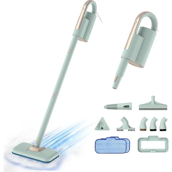 Newbealer Steam Cleaner & Removable Handheld Steam Cleaner 250ml 1200W Powerful Floor Steam Cleaner 3 Adjustable Levels for Carpet, Laminate, Hardwood and Grout