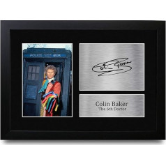 HWC Trading Colin Baker Dr Who Sixth Doctor Gifts Signed Autograph TV Show Fans - A4 Framed