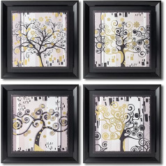 DekoArte - Wall Pictures Living Room Banksy Urban Art Black Gold