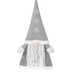 Weihnachtszwerg ohne Gesicht Weihnachtsmann Weihnachtsbaum hängende Verzierung Puppendekoration Drahtkörbe (Grey One Size)