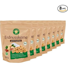 Clasen Bio Peanut Kernels Roasted Salted 8 Pack (8 x 200 g)