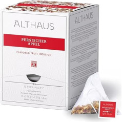 Althaus Tea Persian Apple ⋅ Fruit Tea in Pyramid Bag Pyra Pack ⋅ Flavoured Fruit Tea with Apple Flavour ⋅ 15 x 2.75 g