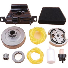 BTFWM Garden Tool Clutch Replacement, Kupplungstrommel, Kettenrad, Felge, Luftfilter, komplett, for Partner, for 350351370371382390, Kraftstofffilterleitung, Schlauch, Primerbirne, Kettensäge